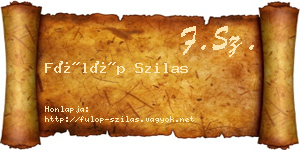 Fülöp Szilas névjegykártya