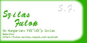 szilas fulop business card